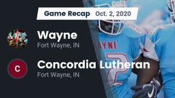 Recap: Wayne  vs. Concordia Lutheran  2020