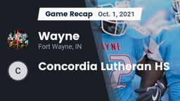 Recap: Wayne  vs. Concordia Lutheran HS 2021