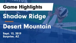 Shadow Ridge  vs Desert Mountain  Game Highlights - Sept. 13, 2019