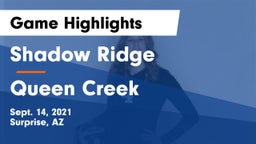Shadow Ridge  vs Queen Creek  Game Highlights - Sept. 14, 2021