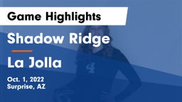 Shadow Ridge  vs La Jolla  Game Highlights - Oct. 1, 2022