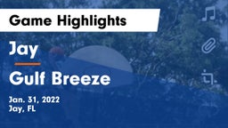 Jay  vs Gulf Breeze  Game Highlights - Jan. 31, 2022