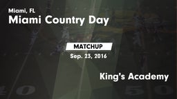 Matchup: Miami Country Day vs. King's Academy 2016