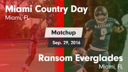 Matchup: Miami Country Day vs. Ransom Everglades  2016