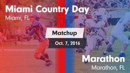 Matchup: Miami Country Day vs. Marathon  2016