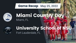 Recap: Miami Country Day  vs. University School of NSU 2022