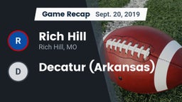 Recap: Rich Hill  vs. Decatur (Arkansas) 2019