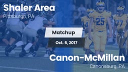 Matchup: Shaler Area vs. Canon-McMillan  2017
