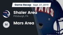 Recap: Shaler Area  vs. Mars Area 2019