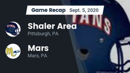Recap: Shaler Area  vs. Mars  2020