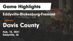 Eddyville-Blakesburg-Fremont vs Davis County  Game Highlights - Feb. 15, 2021