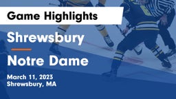 Shrewsbury  vs Notre Dame  Game Highlights - March 11, 2023