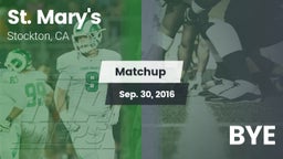 Matchup: St. Mary's High vs. BYE 2016