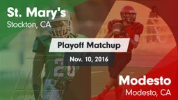 Matchup: St. Mary's High vs. Modesto  2016