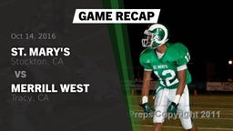 Recap: St. Mary's  vs. Merrill West  2016