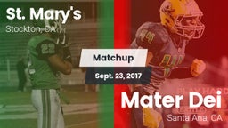 Matchup: St. Mary's High vs. Mater Dei  2017