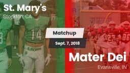 Matchup: St. Mary's High vs. Mater Dei  2018