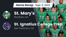 Recap: St. Mary's  vs. St. Ignatius College Prep 2022