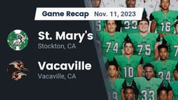 Recap: St. Mary's  vs. Vacaville  2023