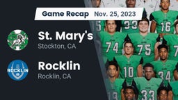 Recap: St. Mary's  vs. Rocklin  2023