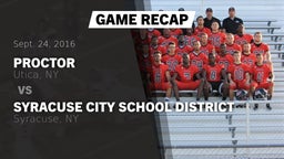 Recap: Proctor  vs. Syracuse City School District 2016