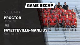 Recap: Proctor  vs. Fayetteville-Manlius  2015
