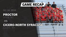 Recap: Proctor  vs. Cicero-North Syracuse  2016