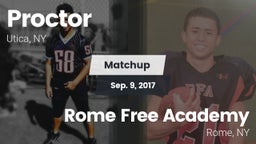 Matchup: Proctor vs. Rome Free Academy  2017
