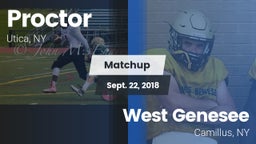 Matchup: Proctor vs. West Genesee  2018