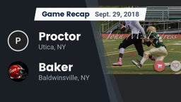 Recap: Proctor  vs. Baker  2018