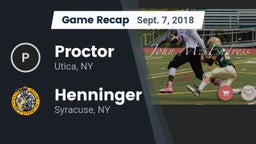Recap: Proctor  vs. Henninger  2018