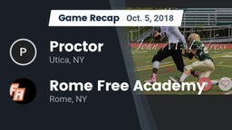 Recap: Proctor  vs. Rome Free Academy  2018