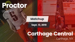 Matchup: Proctor vs. Carthage Central  2019
