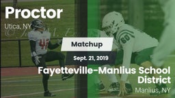 Matchup: Proctor vs. Fayetteville-Manlius School District  2019