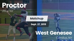 Matchup: Proctor vs. West Genesee  2019