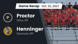 Recap: Proctor  vs. Henninger  2021