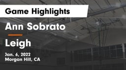Ann Sobrato  vs Leigh  Game Highlights - Jan. 6, 2022