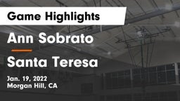 Ann Sobrato  vs Santa Teresa Game Highlights - Jan. 19, 2022