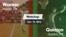 Matchup: Warner vs. Quinton  2016