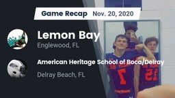 Recap: Lemon Bay  vs. American Heritage School of Boca/Delray 2020