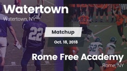 Matchup: Watertown vs. Rome Free Academy  2018