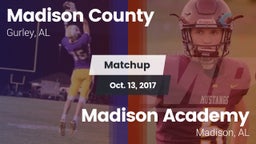 Matchup: Madison County vs. Madison Academy  2017
