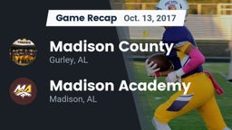 Recap: Madison County  vs. Madison Academy  2017