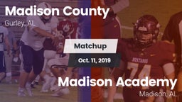 Matchup: Madison County vs. Madison Academy  2019