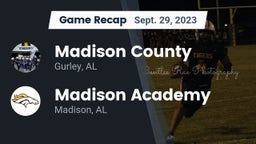 Recap: Madison County  vs. Madison Academy  2023