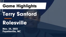 Terry Sanford  vs Rolesville  Game Highlights - Nov. 24, 2023