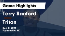 Terry Sanford  vs Triton  Game Highlights - Dec. 8, 2023