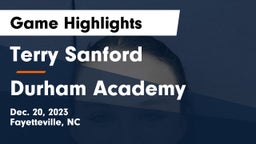 Terry Sanford  vs Durham Academy Game Highlights - Dec. 20, 2023