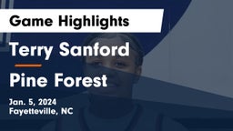Terry Sanford  vs Pine Forest  Game Highlights - Jan. 5, 2024