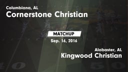 Matchup: Cornerstone Christia vs. Kingwood Christian  2016